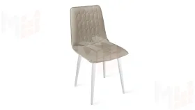 Стул Хьюго К1С Белый матовый, Велюр Confetti  Smoke