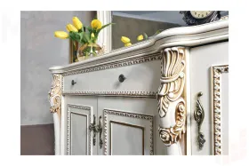 Гостиная Джоконда (сервант и комод), крем и крем/глянец