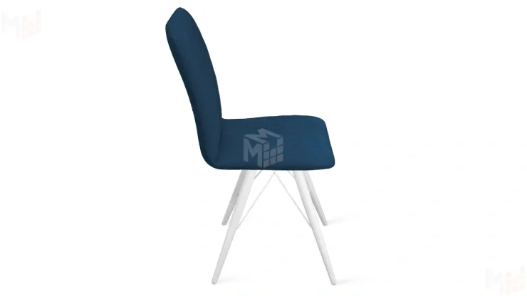 Стул Стенли К3 Белый матовый, Велюр Confetti Blue