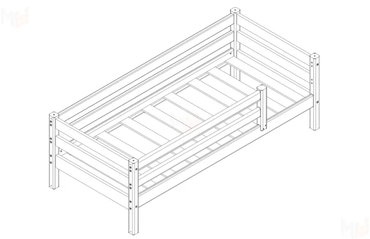 Кровать Соня 3 с защитой по периметру