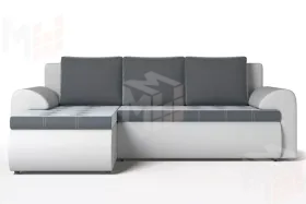Угловой диван Ванкувер (левый) Белый, Серый