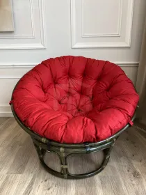 Кресло Папасан 23/01 с красной подушкой