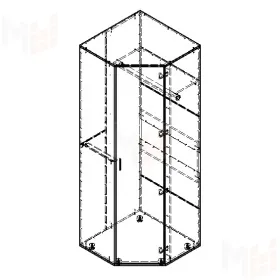 Угловой шкаф Дельта - 1