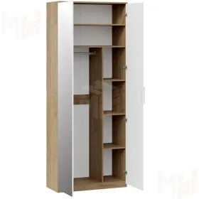 Шкаф комбинированный Хилтон Исп.2.1 с зеркалом   404.003.000 Белый матовый