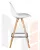 Стул полубарный DOBRIN RONNI (ножки светлый бук, белый (ZL-W-02))