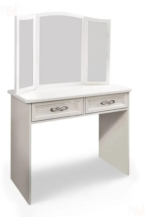 Зеркало трельяж Мишель для туалетного столика белый матовый