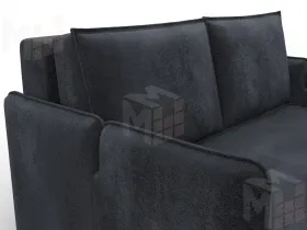 Диван прямой Лига-117 ( TOWER 11 темно-серый )