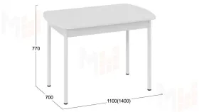 Стол обеденный Крит Белый, Белый матовый