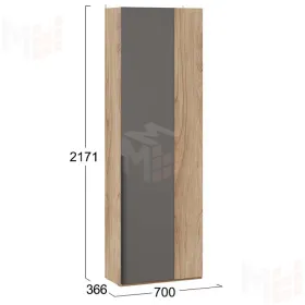 Шкаф угловой с 1 глухой дверью Порто - СМ-393.07.231 Графит