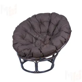 Кресло Папасан 23/01 с коричневой подушкой