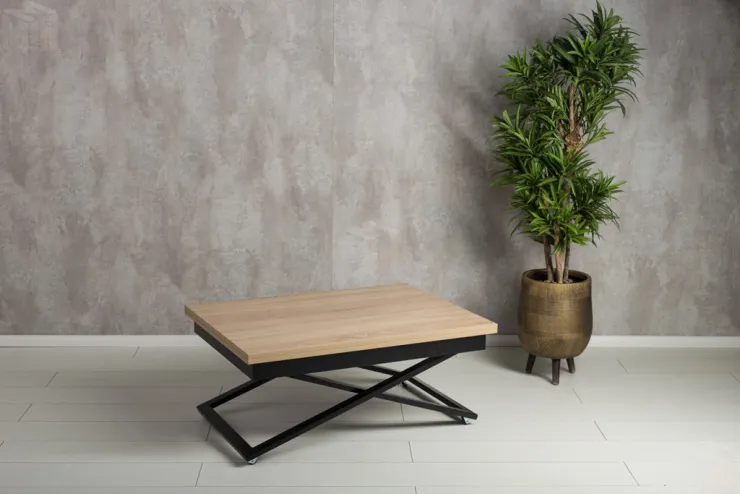 Стол-трансформер Accord D89/S53 Дуб сонома/Черный