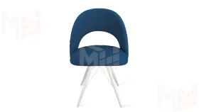 Стул Гэтсби К3 Белый матовый, Велюр Confetti Blue