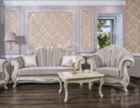Диван Марселла 3х местный крем глянец