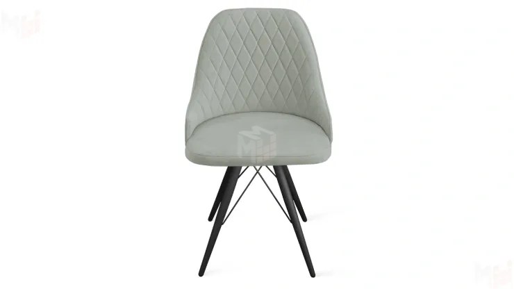 Стул Гранд К3 Черный муар, Велюр Confetti Silver