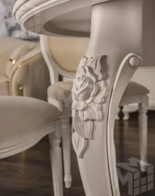 Стол Мокко круглый бежевый