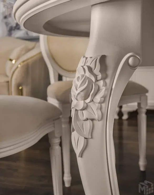 Стол Мокко круглый бежевый