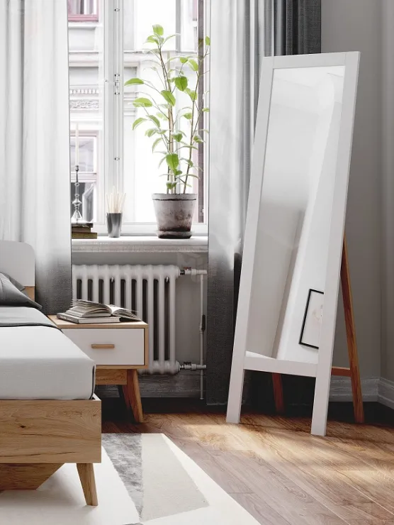 Зеркало напольное Калгари Белый матовый