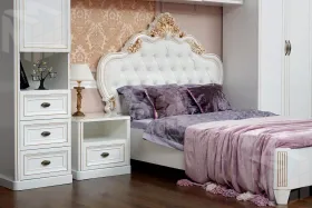 Детская кровать Натали 120х200 см белый глянец