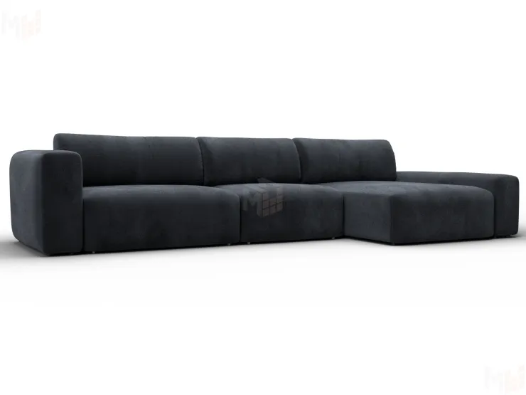 Диван угловой Лига-066 НПБ Лонг угол правый ( TOWER 11 темно-серый )