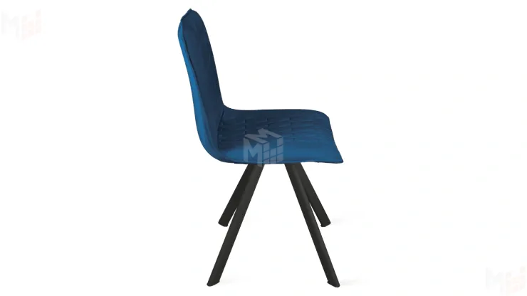 Стул Хьюго К2 Черный муар, Велюр Confetti Blue