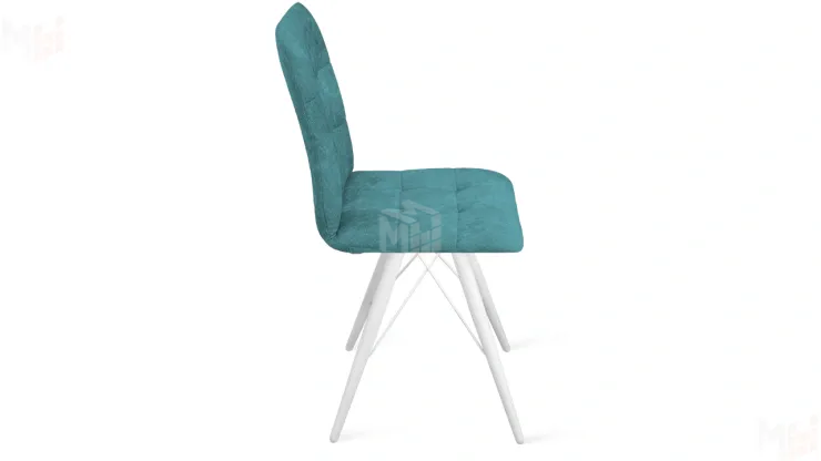 Стул Аспен К3 Белый матовый, Велюр Wellmart Indigo