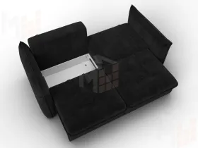 Диван прямой Лига-100 НПБ ( SEVEN 35 черный )