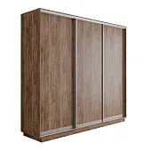 Шкаф-купе Оптим 3-х дверный 1 секция (ЛДСП) 210 см. 2 штанги, 9 полок, 4 ящика