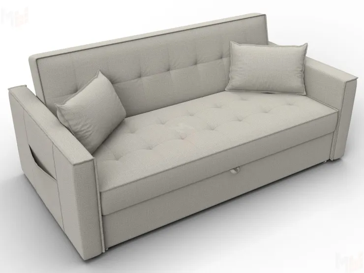 Диван прямой Лига-104 (160) ( Амур 02 бежевый )