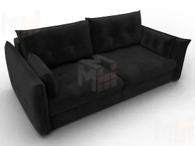 Диван прямой Лига-100 НПБ ( SEVEN 35 черный )