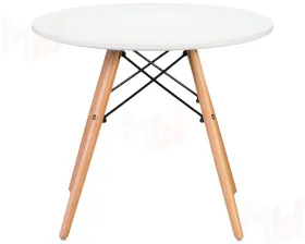 Стол журнальный DOBRIN SHELLEY (ножки светлый бук, цвет белый)
