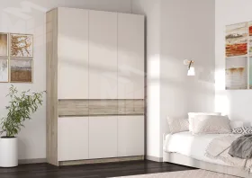 Шкаф Бостон ШК-002 (дуб крафт серый/кашемир)