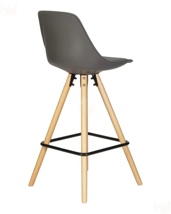 Стул полубарный DOBRIN RONNI (ножки светлый бук, тёмно-серый (GR-04))