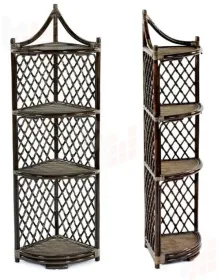 Этажерка угловая из ротанга 09/23