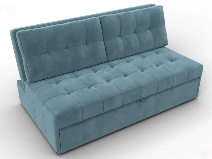 Диван прямой Лига-107 (160) ( SEVEN 113 бирюзовый )