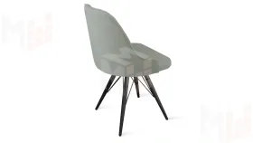 Стул Гранд К3 Черный муар, Велюр Confetti Silver