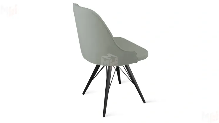 Стул Гранд К3 Черный муар, Велюр Confetti Silver