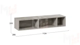 Стеллаж навесной (полка) - ТД-102.28 Баттл Рок