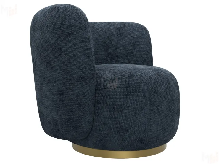 Кресло Лига-072 ( шеннил CRUZ 79 синий )