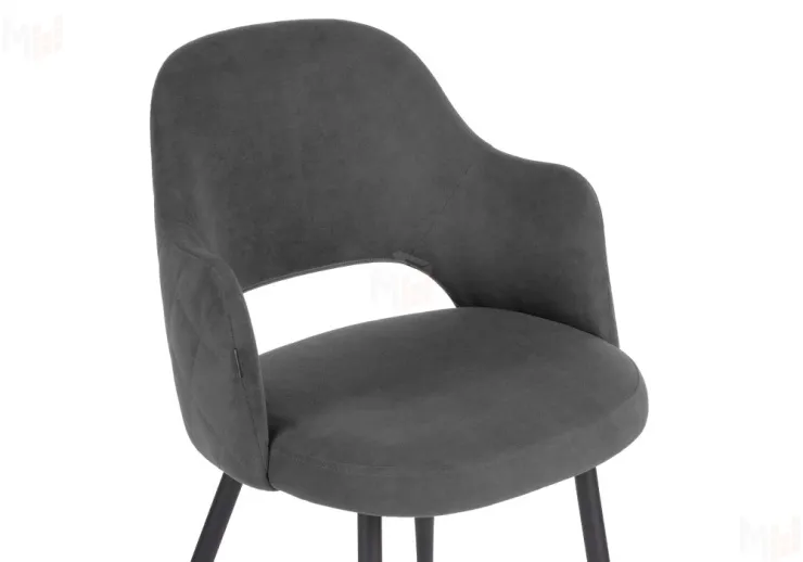 Стул Гутрид прошивка ромбы сзади темно-серый / черный