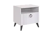 Тумба прикроватная Ева  белое дерево/белый матовый