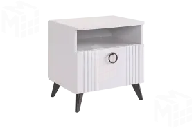 Тумба прикроватная Ева  белое дерево/белый матовый