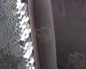 Стул барный DOBRIN DARCY SHINY (серый велюр с серебряными пайетками)