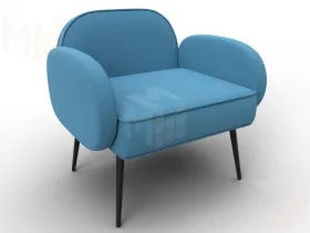 Кресло Лига-086 ( рогожка Амур 10 голубой )