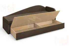 Диван Верди Правый коричневый