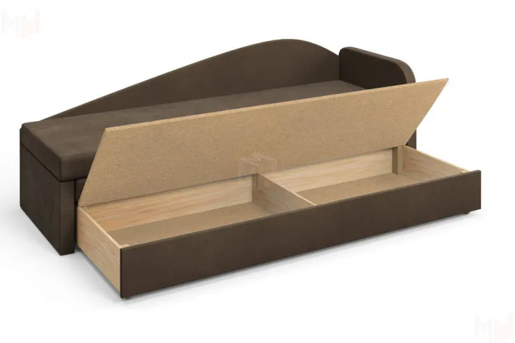 Диван Верди Правый коричневый