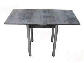 Стол Ломберный поворотно-раскладной 780*580 (штейн темный), ножки хром