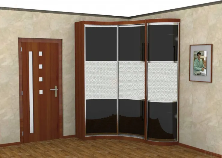 Радиусный шкаф купе Радион с угловым элементом