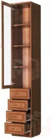 Шкаф для книг с ящиками узкий 205