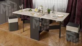 Стол-книжка тип 2 Антрацит/Дуб крафт белый