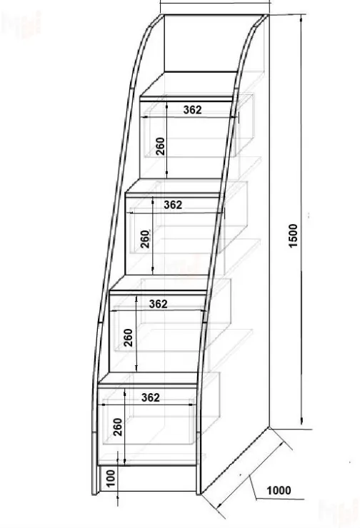 Детская мебель Фанки Кидз Классика, комната №2